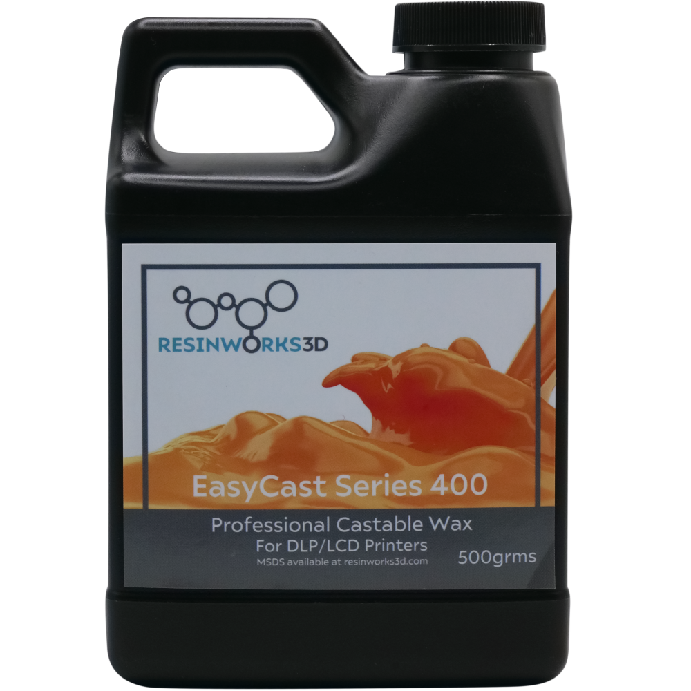 resinworks3D　EasyCastシリーズ400 ワックスレジン 500g　LCD光造形 3Dプリンター用 (Anycubic、Phrozen 、Wanhao、その他のLCDベースのプリンター） EasyCast Series 400